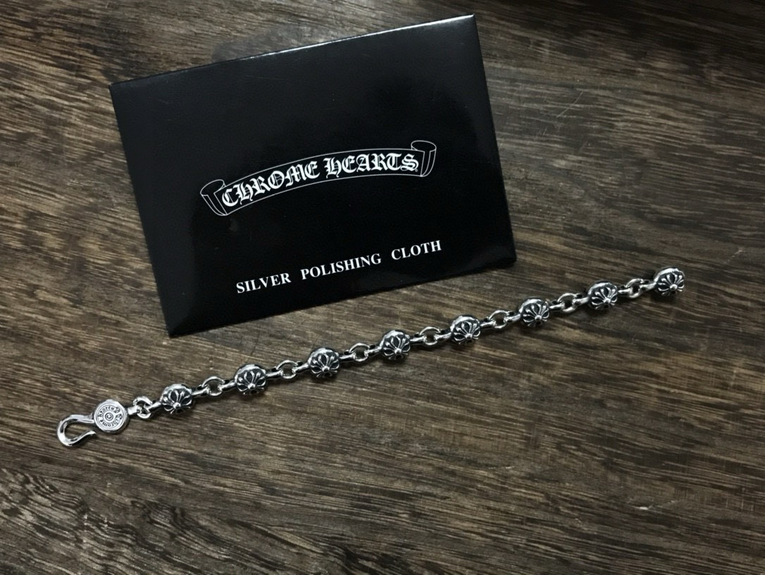  Chrome Hearts ❤️ 克罗心复古十字球手链 原版复刻 纯手工打造 ～正品开模💝潮流时尚必备