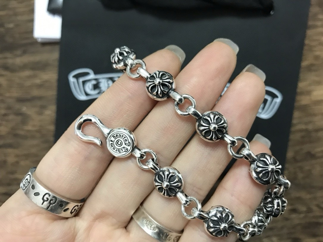  Chrome Hearts ❤️ 克罗心复古十字球手链 原版复刻 纯手工打造 ～正品开模💝潮流时尚必备