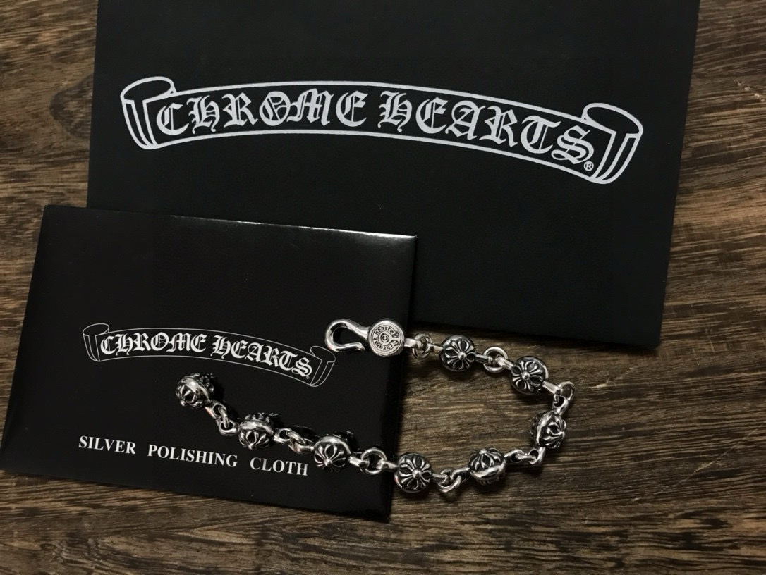  Chrome Hearts ❤️ 克罗心复古十字球手链 原版复刻 纯手工打造 ～正品开模💝潮流时尚必备