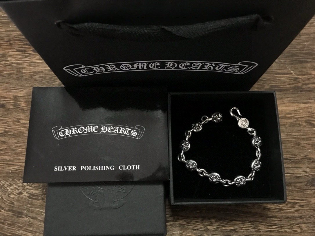 Chrome Hearts ❤️ 克罗心复古十字球手链 原版复刻 纯手工打造 ～正品开模💝潮流时尚必备