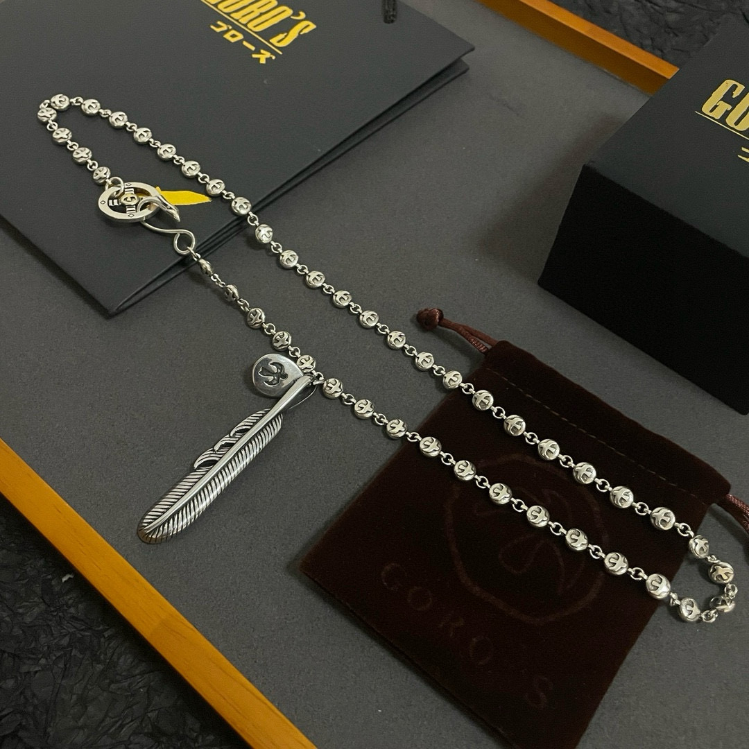 批  【新品上架】Goro’s高桥吾郎 复古羽毛银牌吊坠 高桥经典飞鹰项链  顶级版本 认准独家拍摄 主