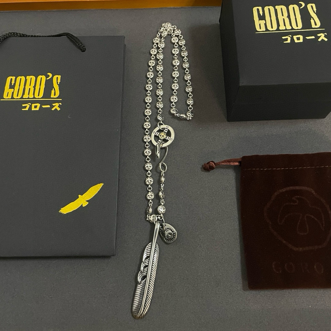 批  【新品上架】Goro’s高桥吾郎 复古羽毛银牌吊坠 高桥经典飞鹰项链  顶级版本 认准独家拍摄 主