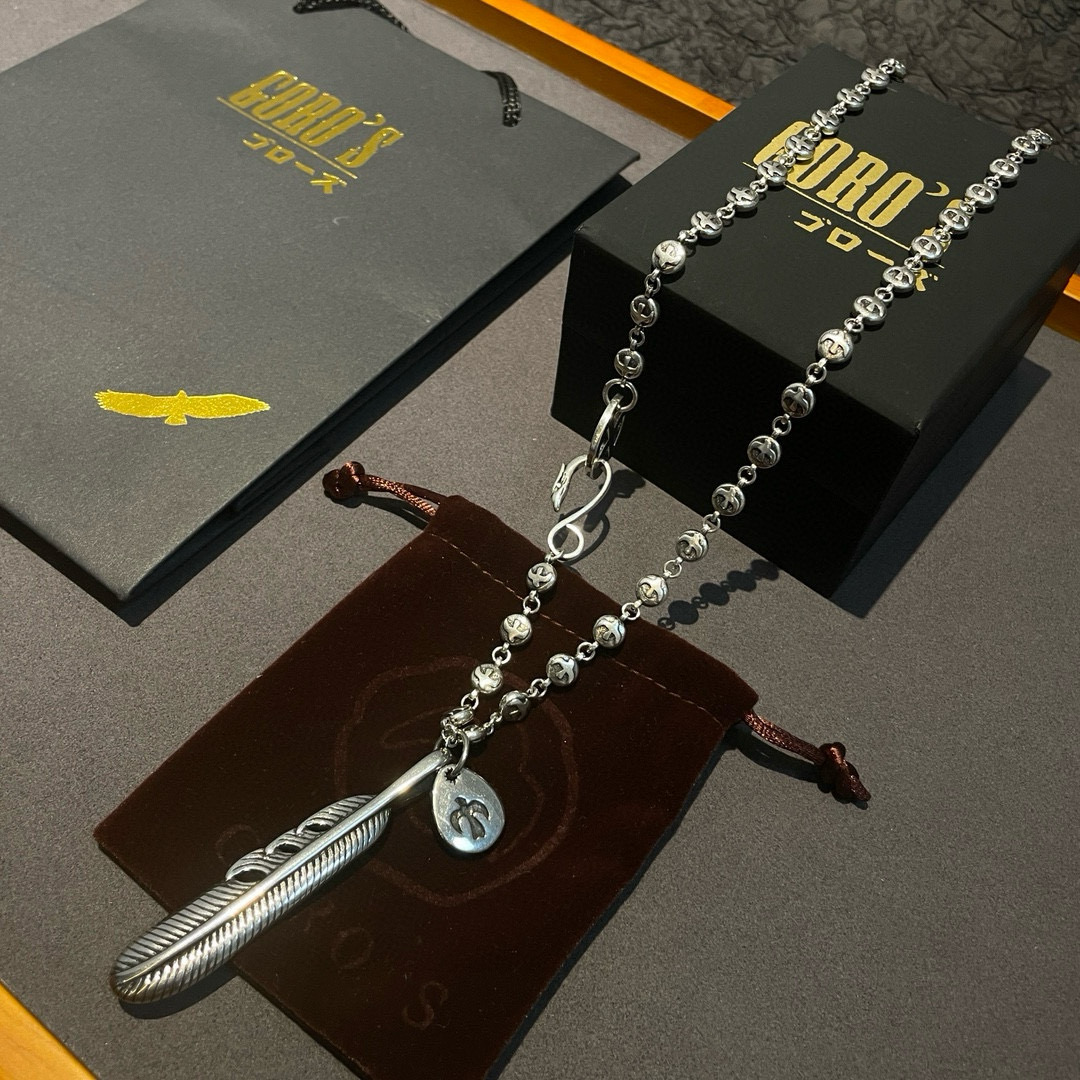 批  【新品上架】Goro’s高桥吾郎 复古羽毛银牌吊坠 高桥经典飞鹰项链  顶级版本 认准独家拍摄 主
