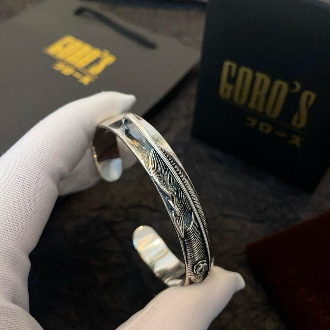 批  【新品上架】Goro’s高桥吾郎开口羽毛手镯 顶级版本 认准独家拍摄 主攻高端市场 绝对区别普通版