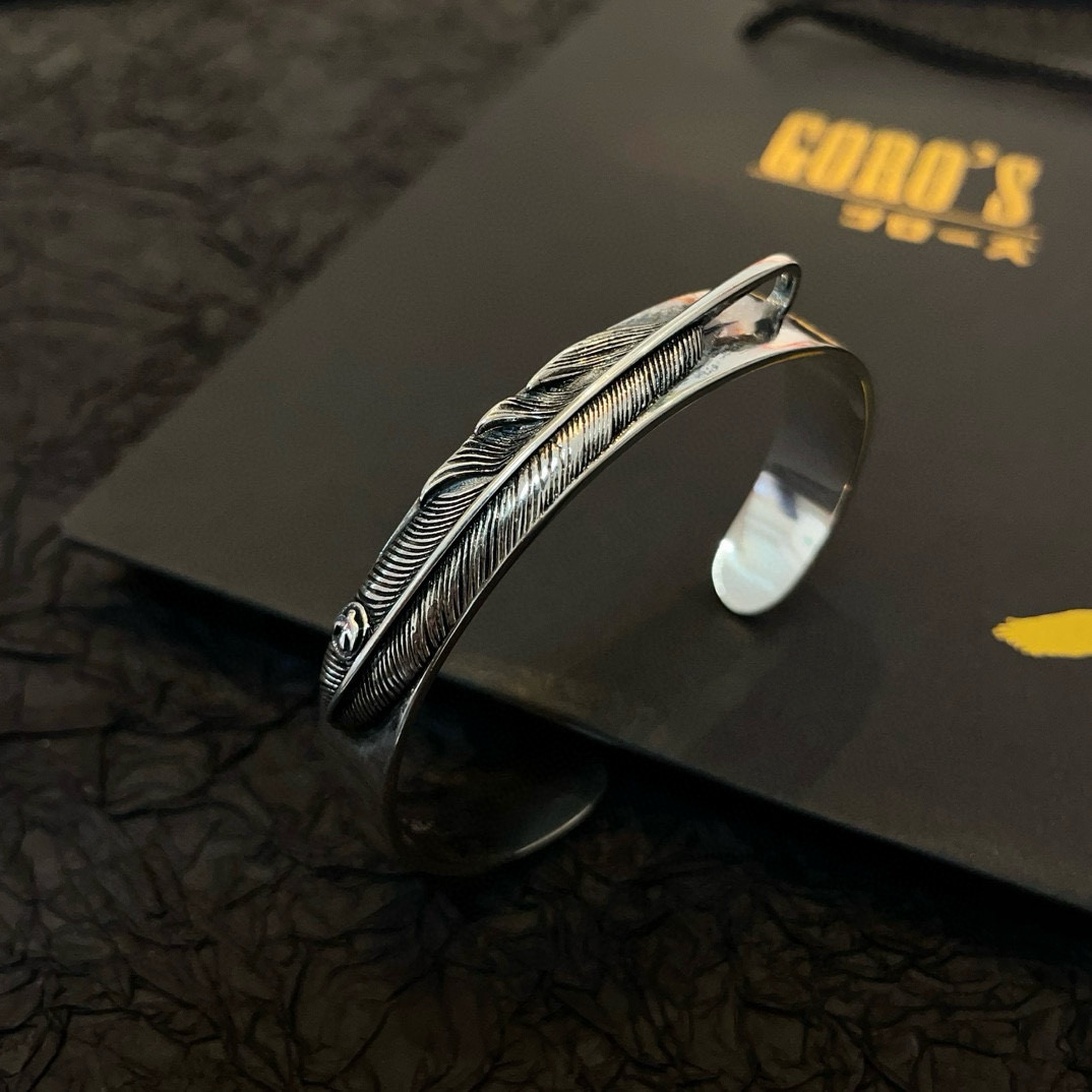 批  【新品上架】Goro’s高桥吾郎开口羽毛手镯 顶级版本 认准独家拍摄 主攻高端市场 绝对区别普通版