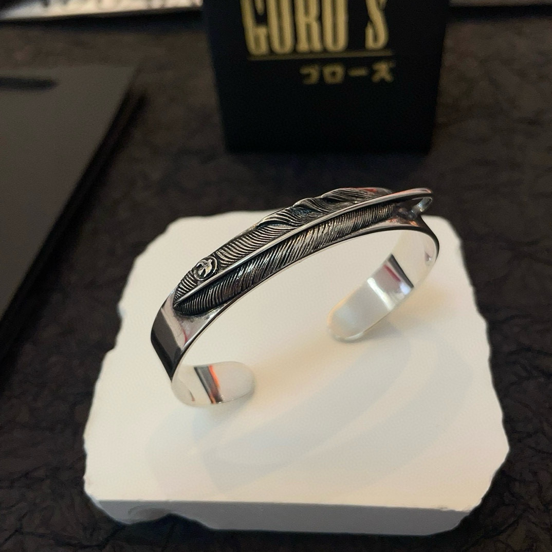 批  【新品上架】Goro’s高桥吾郎开口羽毛手镯 顶级版本 认准独家拍摄 主攻高端市场 绝对区别普通版