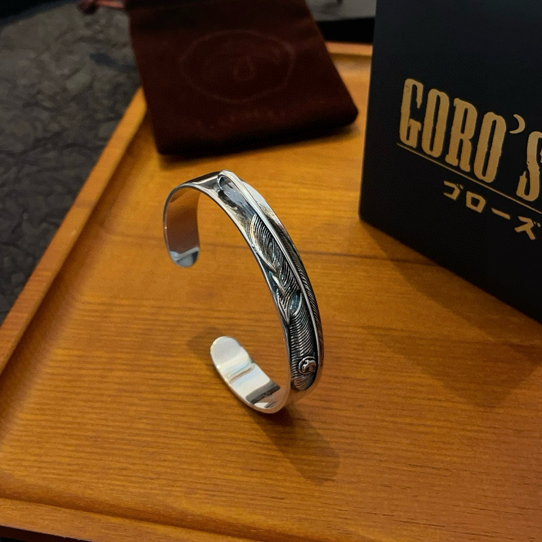 批  【新品上架】Goro’s高桥吾郎开口羽毛手镯 顶级版本 认准独家拍摄 主攻高端市场 绝对区别普通版