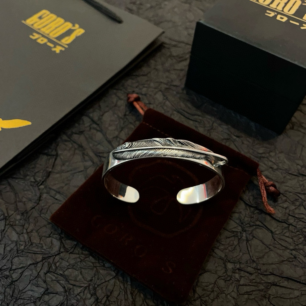 批  【新品上架】Goro’s高桥吾郎开口羽毛手镯 顶级版本 认准独家拍摄 主攻高端市场 绝对区别普通版