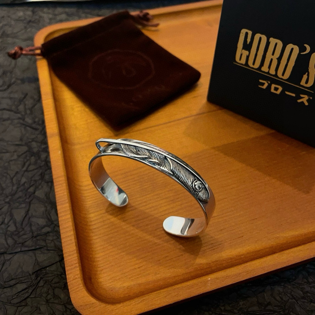 批  【新品上架】Goro’s高桥吾郎开口羽毛手镯 顶级版本 认准独家拍摄 主攻高端市场 绝对区别普通版