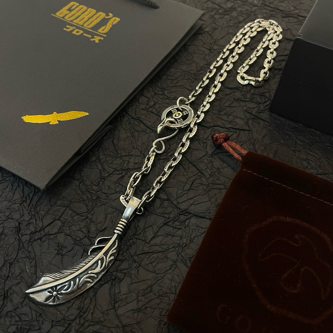  【新品上架】Goro’s高桥吾郎飞鹰羽毛项链，顶级版本，认准独家拍摄，主攻高端市场 ，快手/ins/小