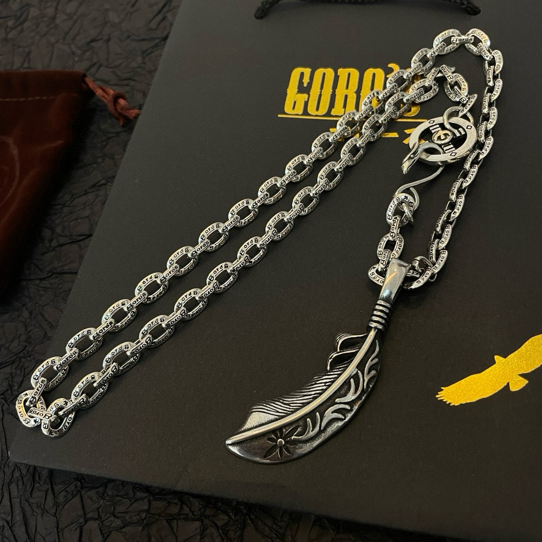  【新品上架】Goro’s高桥吾郎飞鹰羽毛项链，顶级版本，认准独家拍摄，主攻高端市场 ，快手/ins/小