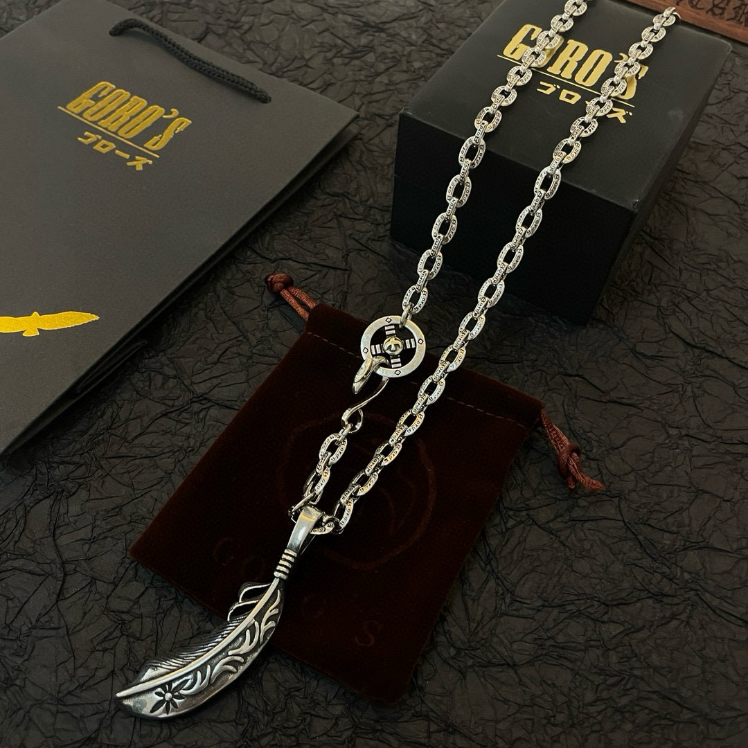 【新品上架】Goro’s高桥吾郎飞鹰羽毛项链，顶级版本，认准独家拍摄，主攻高端市场 ，快手/ins/小