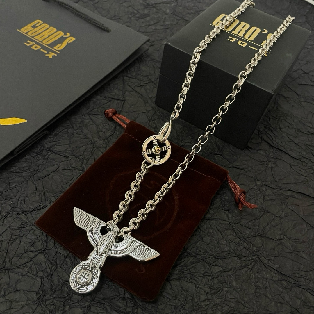 【新品上架】Goro’s高桥吾郎飞鹰吊坠，高桥经典圆环字母项链，顶级版本，认准独家拍摄，主攻高端市场 ，