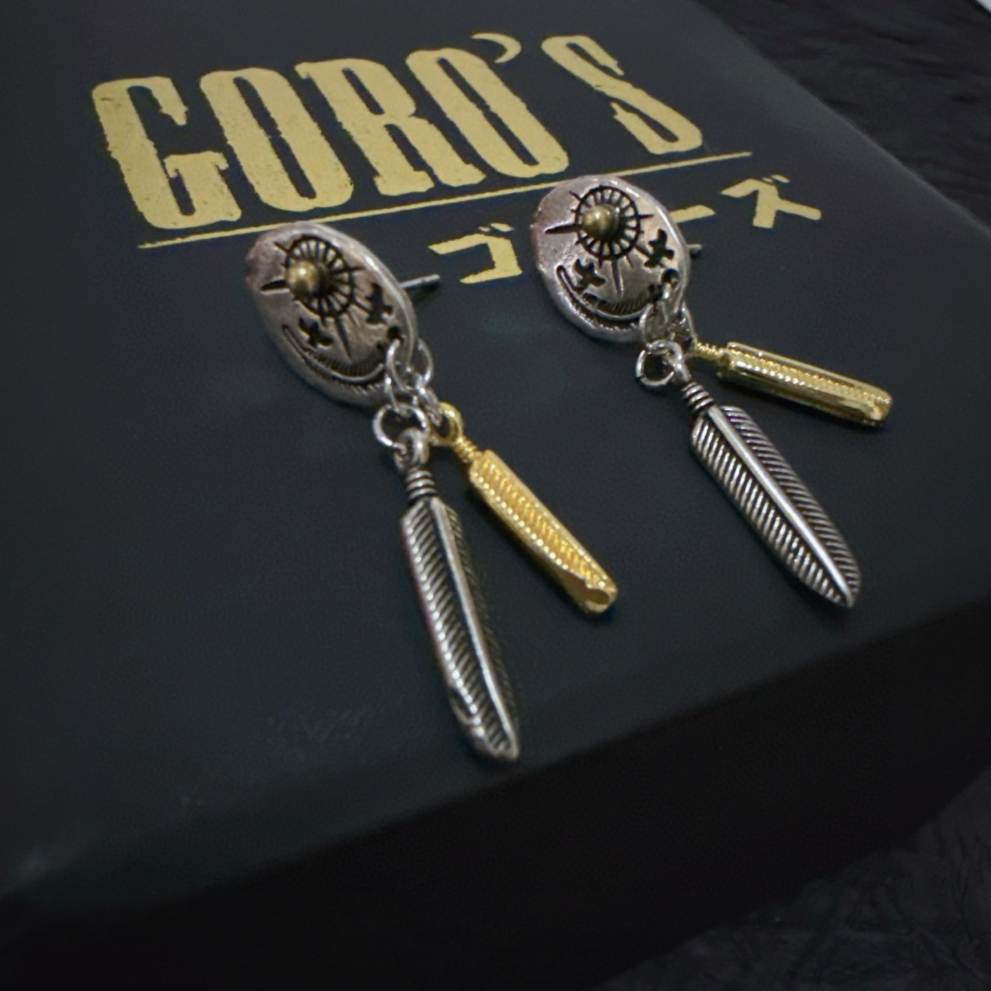   【新品上架】Goro’s高桥吾郎复古点金羽毛耳钉，顶级版本 认准独家拍摄 主攻高端市场 绝对区别普通