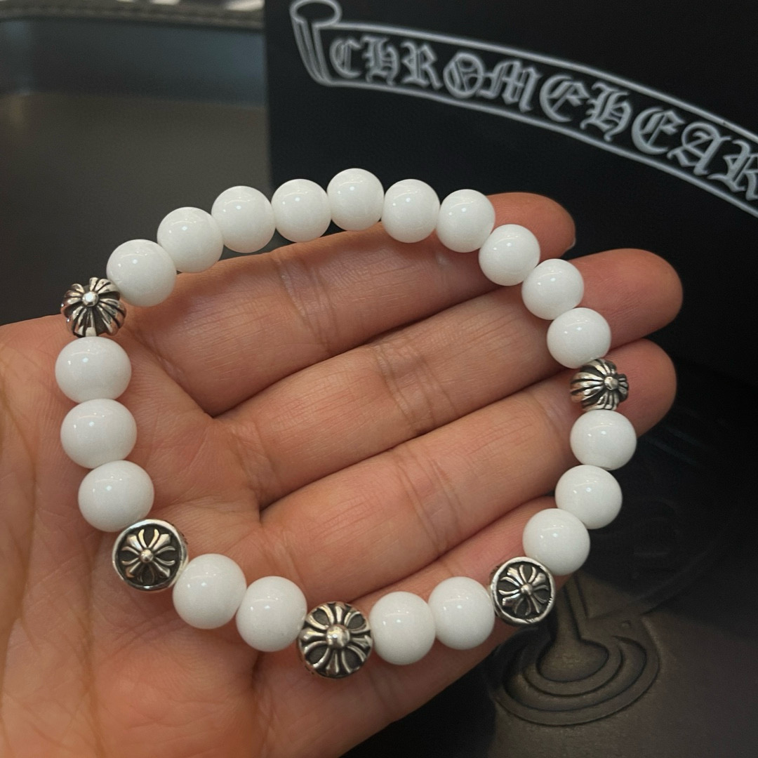  新款【专柜品质】Chrome Hearts克罗心 经典复古多元素手链手串，凹凸造型不同的花纹设计风格呈