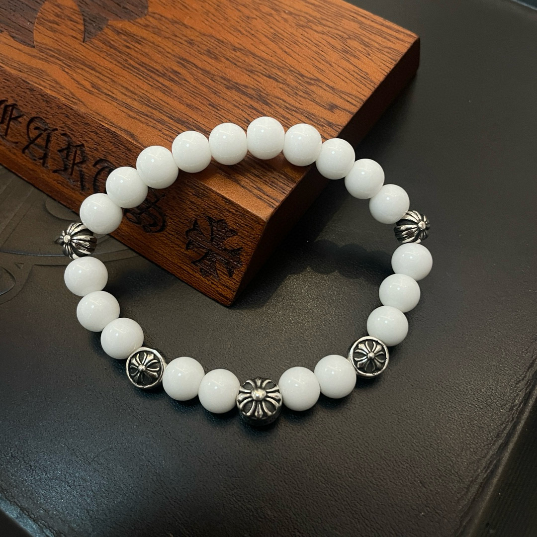  新款【专柜品质】Chrome Hearts克罗心 经典复古多元素手链手串，凹凸造型不同的花纹设计风格呈