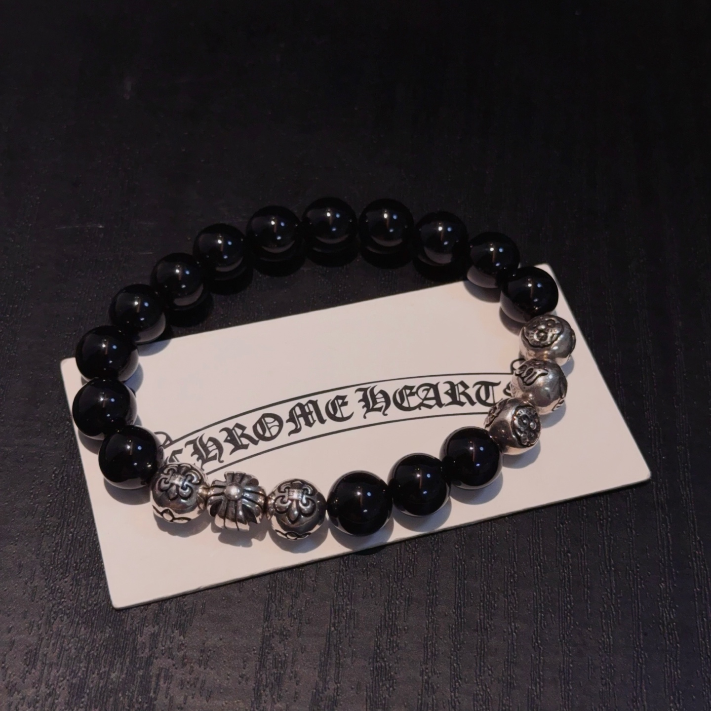 新款【专柜品质】Chrome Hearts克罗心 经典复古多元素手串手链 ，凹凸造型不同的花纹设计风格