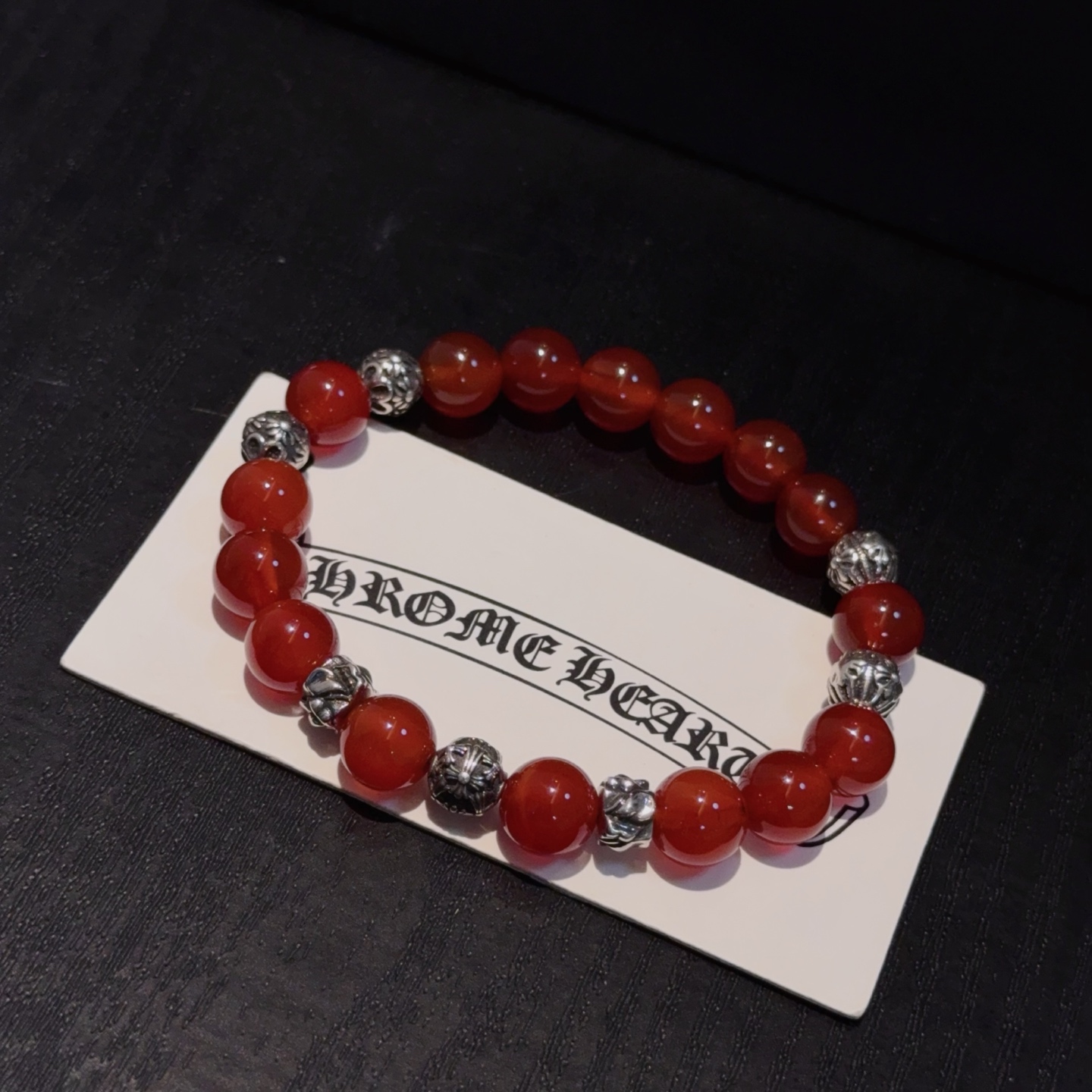  新款【专柜品质】Chrome Hearts克罗心 经典复古多元素手串手链 ，凹凸造型不同的花纹设计风格