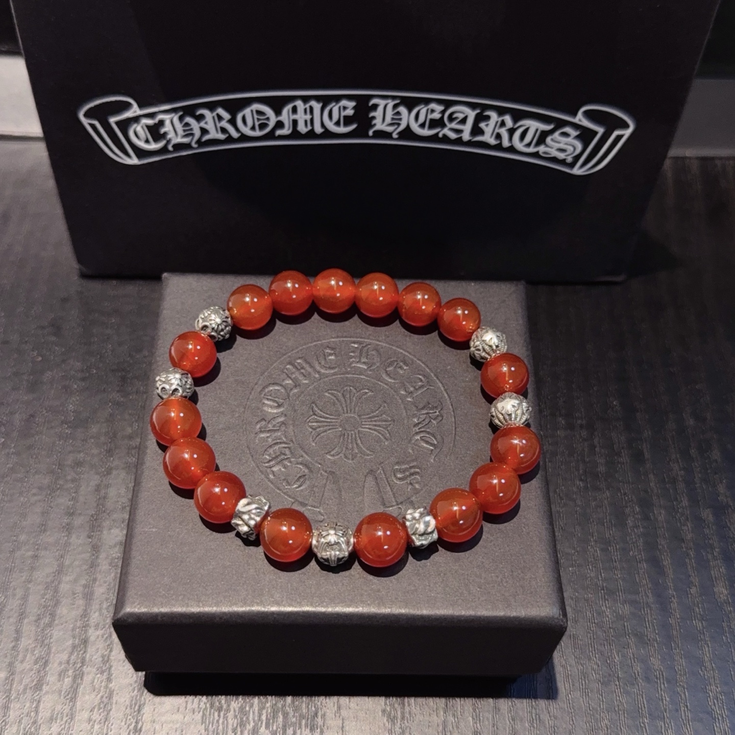  新款【专柜品质】Chrome Hearts克罗心 经典复古多元素手串手链 ，凹凸造型不同的花纹设计风格