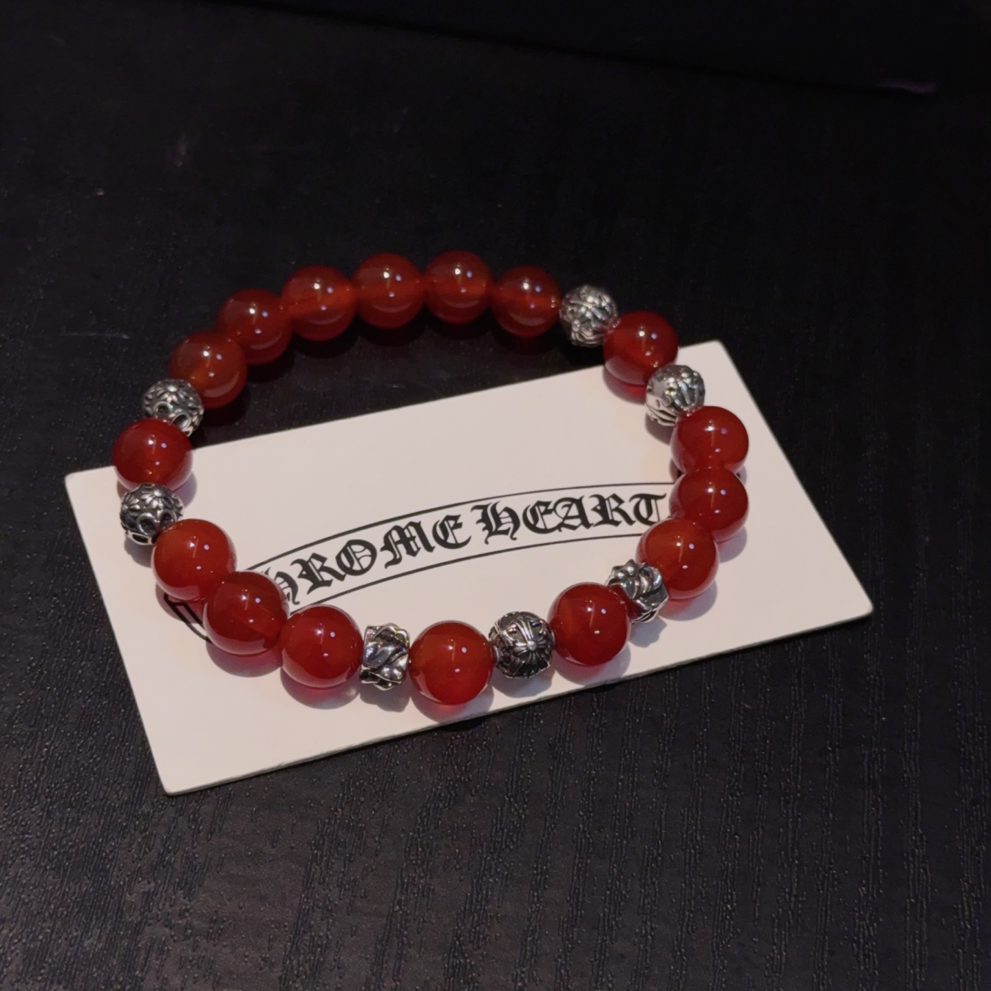  新款【专柜品质】Chrome Hearts克罗心 经典复古多元素手串手链 ，凹凸造型不同的花纹设计风格
