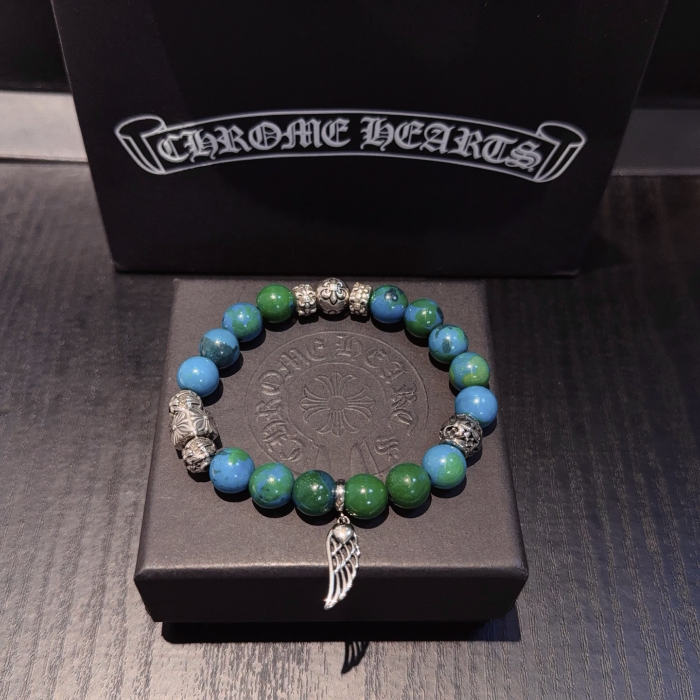  新款【专柜品质】Chrome Hearts克罗心 经典复古多元素手串手链 ，凹凸造型不同的花纹设计风格