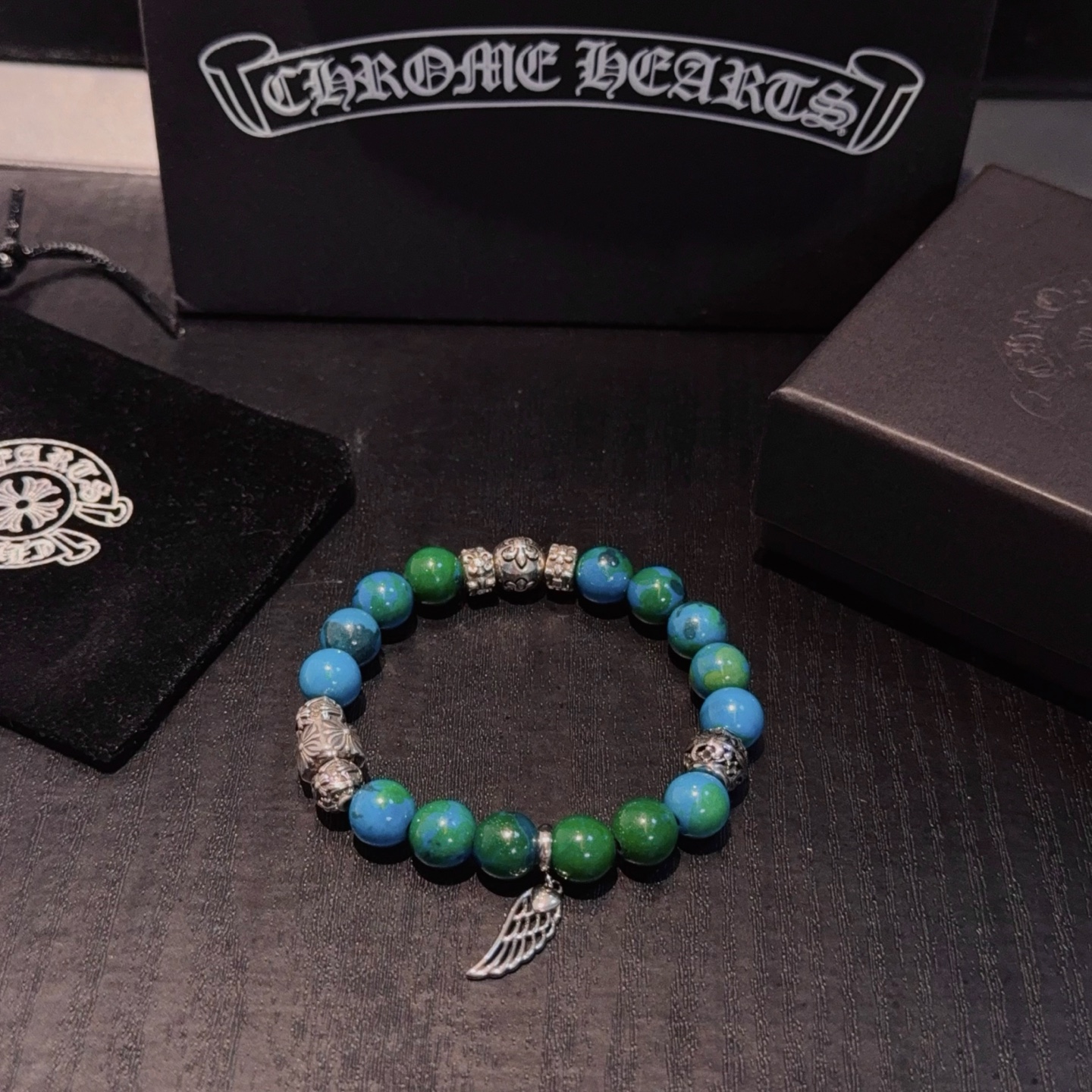  新款【专柜品质】Chrome Hearts克罗心 经典复古多元素手串手链 ，凹凸造型不同的花纹设计风格