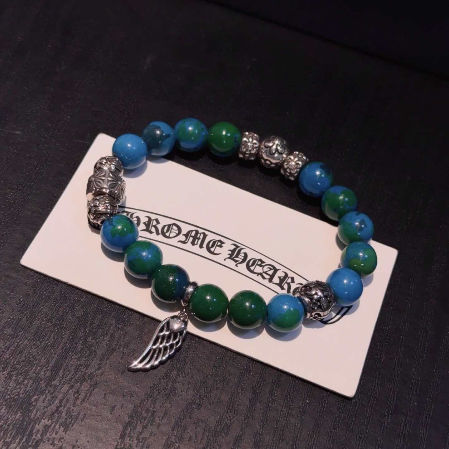  新款【专柜品质】Chrome Hearts克罗心 经典复古多元素手串手链 ，凹凸造型不同的花纹设计风格