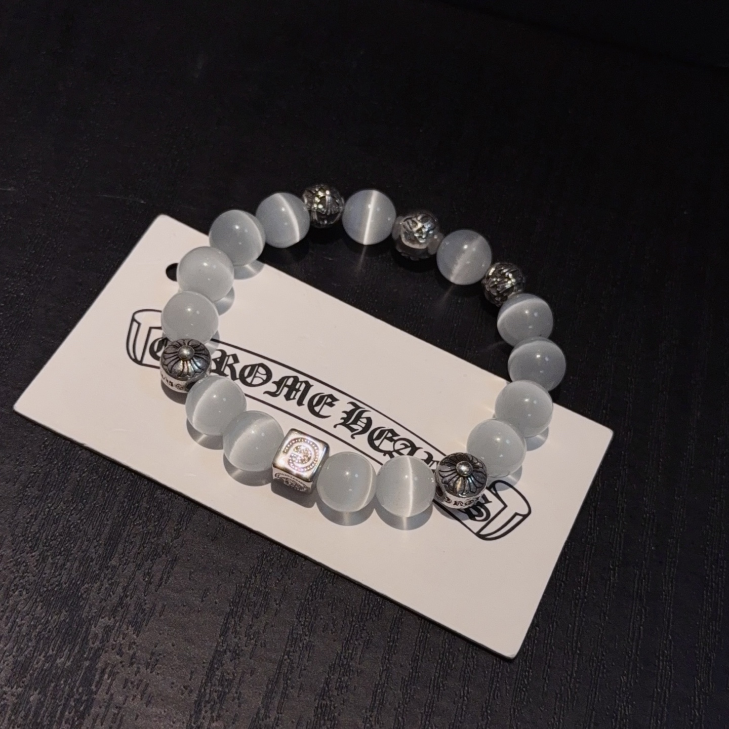  新款【专柜品质】Chrome Hearts克罗心 经典复古多元素手串手链 ，凹凸造型不同的花纹设计风格