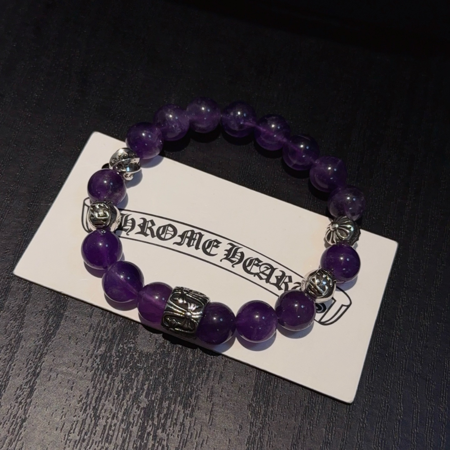  新款【专柜品质】Chrome Hearts克罗心 经典复古多元素手串手链 ，凹凸造型不同的花纹设计风格