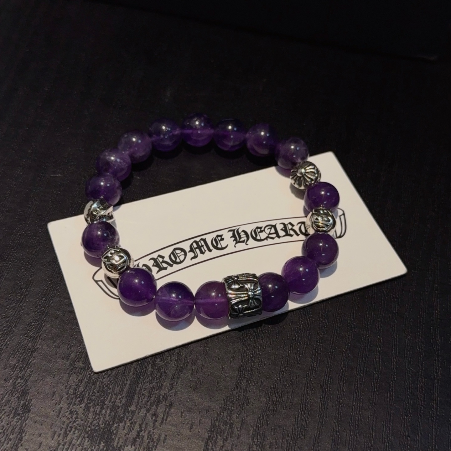  新款【专柜品质】Chrome Hearts克罗心 经典复古多元素手串手链 ，凹凸造型不同的花纹设计风格