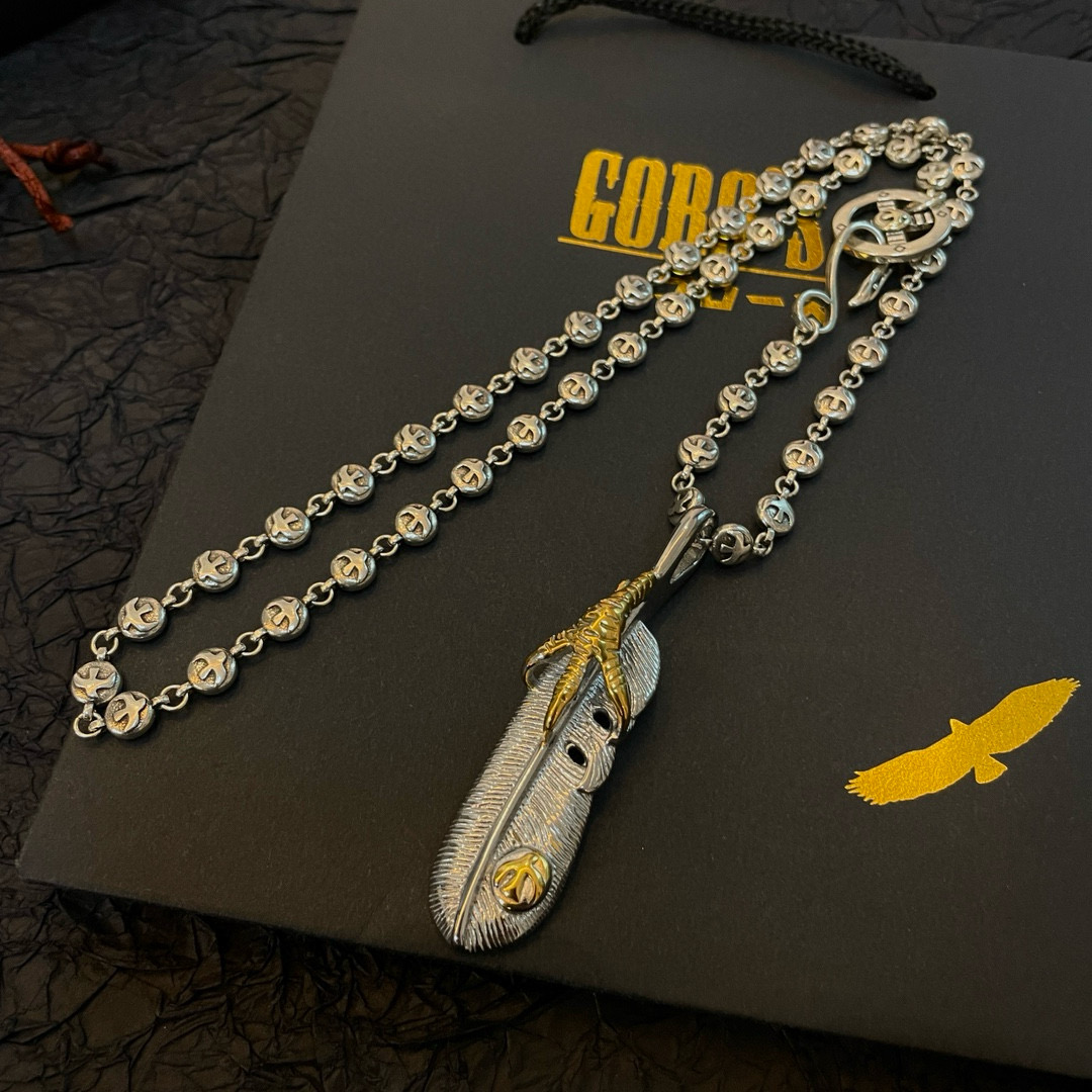    【新品上架】Goro’s高桥吾郎点金羽毛鹰爪项链，顶级版本 认准独家拍摄 主攻高端市场 绝对区别普