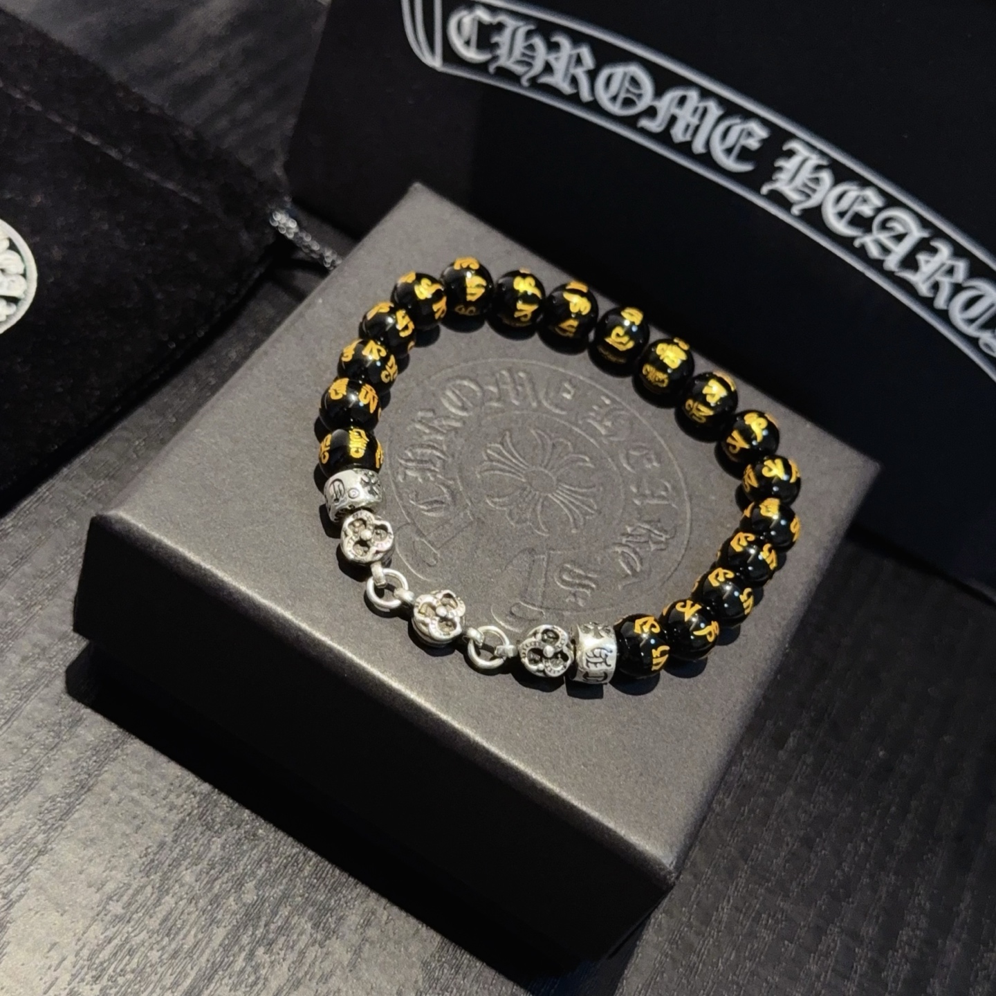  新款【专柜品质】Chrome Hearts克罗心经典复古多元素手串手链 ，快手/ins/小红书热门，凹