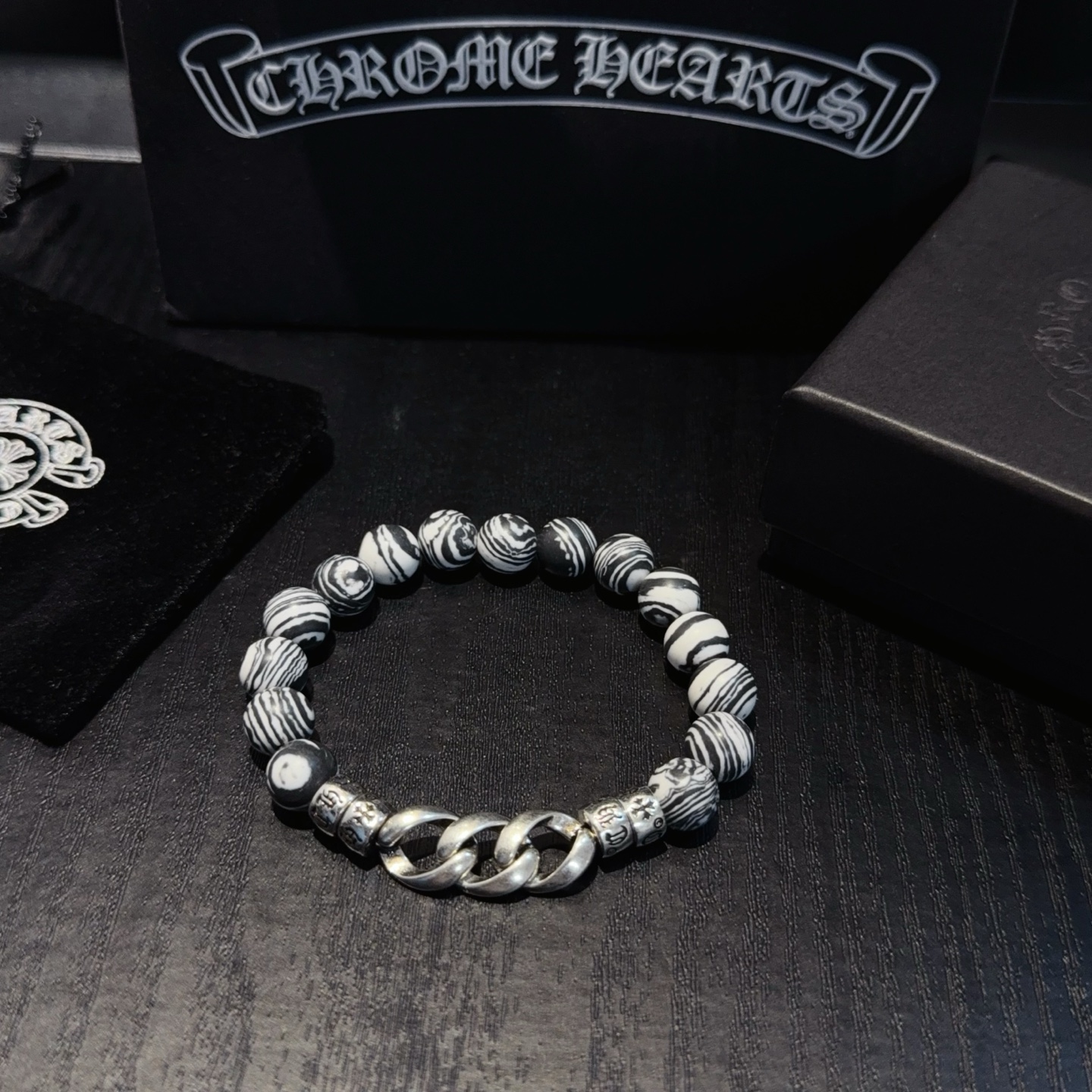  新款【专柜品质】Chrome Hearts克罗心经典复古多元素手串手链 ，快手/ins/小红书热门，凹