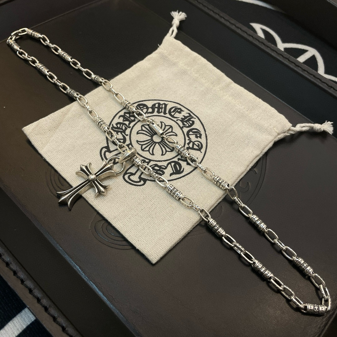 批 抖音/快手/ins/小红书/直播热门 ，新款【专柜品质】Chrome Hearts克罗心经典十字架项