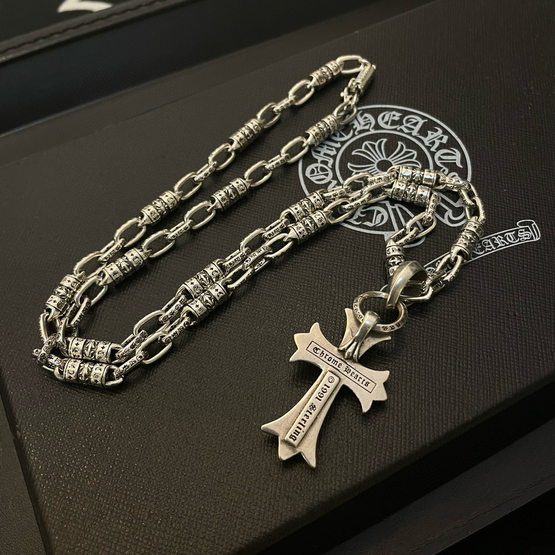批 抖音/快手/ins/小红书/直播热门 ，新款【专柜品质】Chrome Hearts克罗心经典十字架项