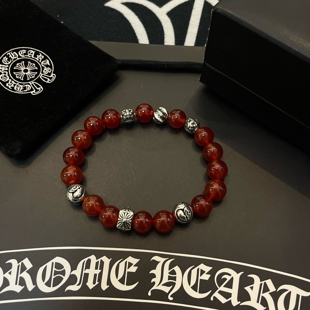  新款【专柜品质】Chrome Hearts克罗心 经典复古多元素手链 凹凸造型不同的花纹设计风格 呈现