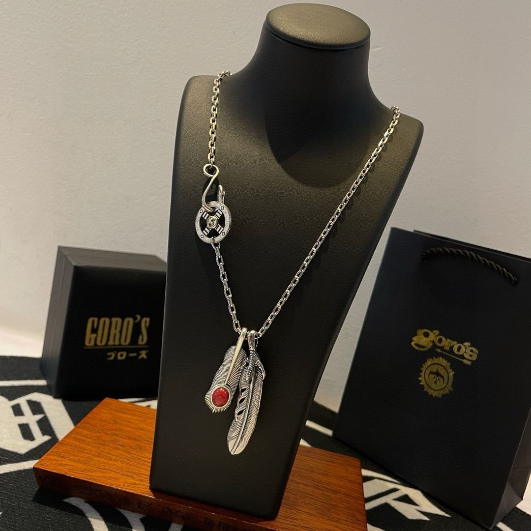   【新品上架】Goro’s高桥吾郎复古羽毛吊坠 高桥经典项链  顶级版本 认准独家拍摄 主攻高端市场 