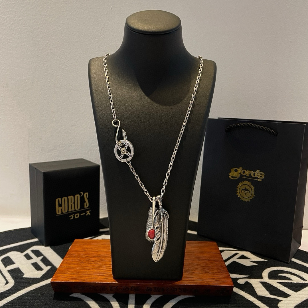   【新品上架】Goro’s高桥吾郎复古羽毛吊坠 高桥经典项链  顶级版本 认准独家拍摄 主攻高端市场 