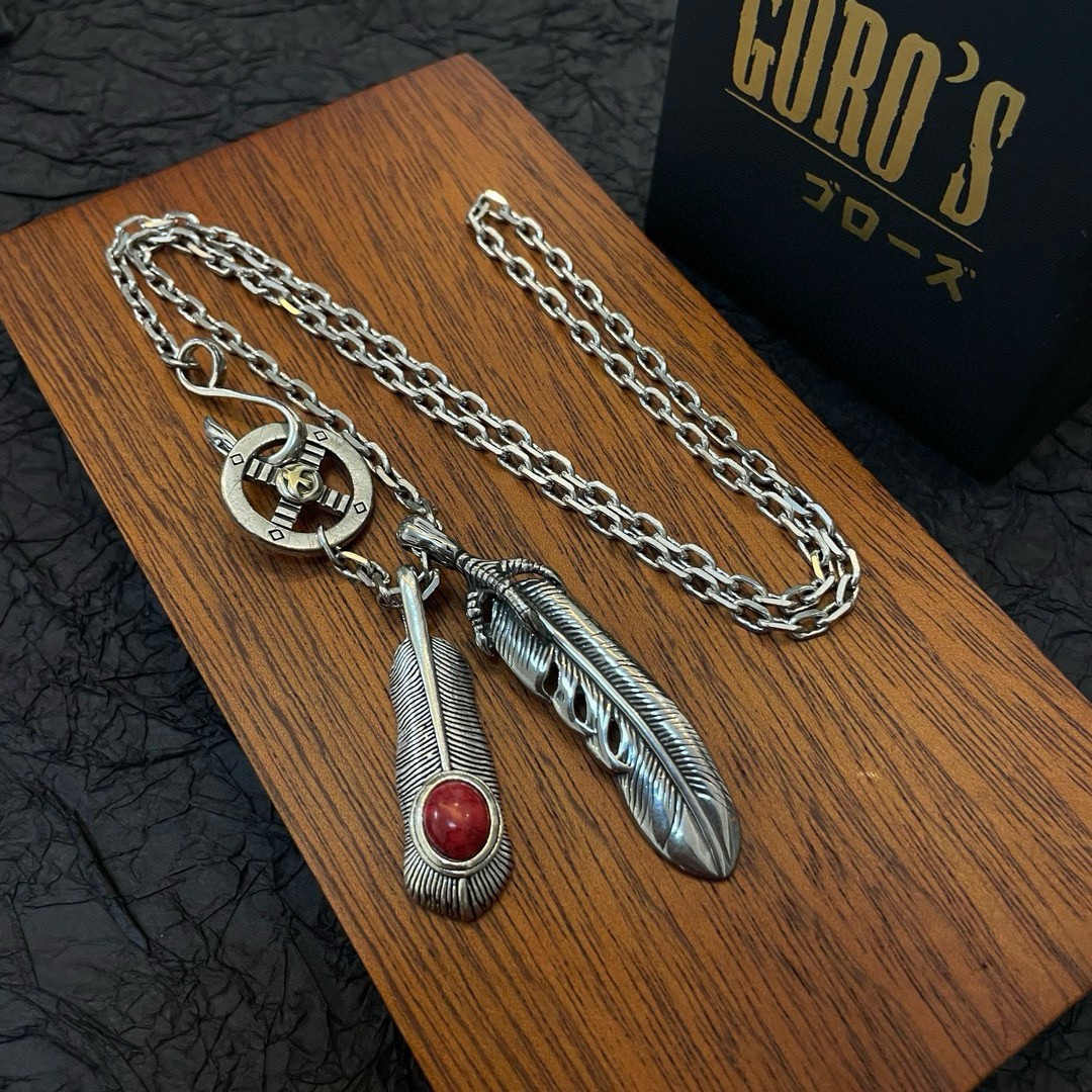   【新品上架】Goro’s高桥吾郎复古羽毛吊坠 高桥经典项链  顶级版本 认准独家拍摄 主攻高端市场 