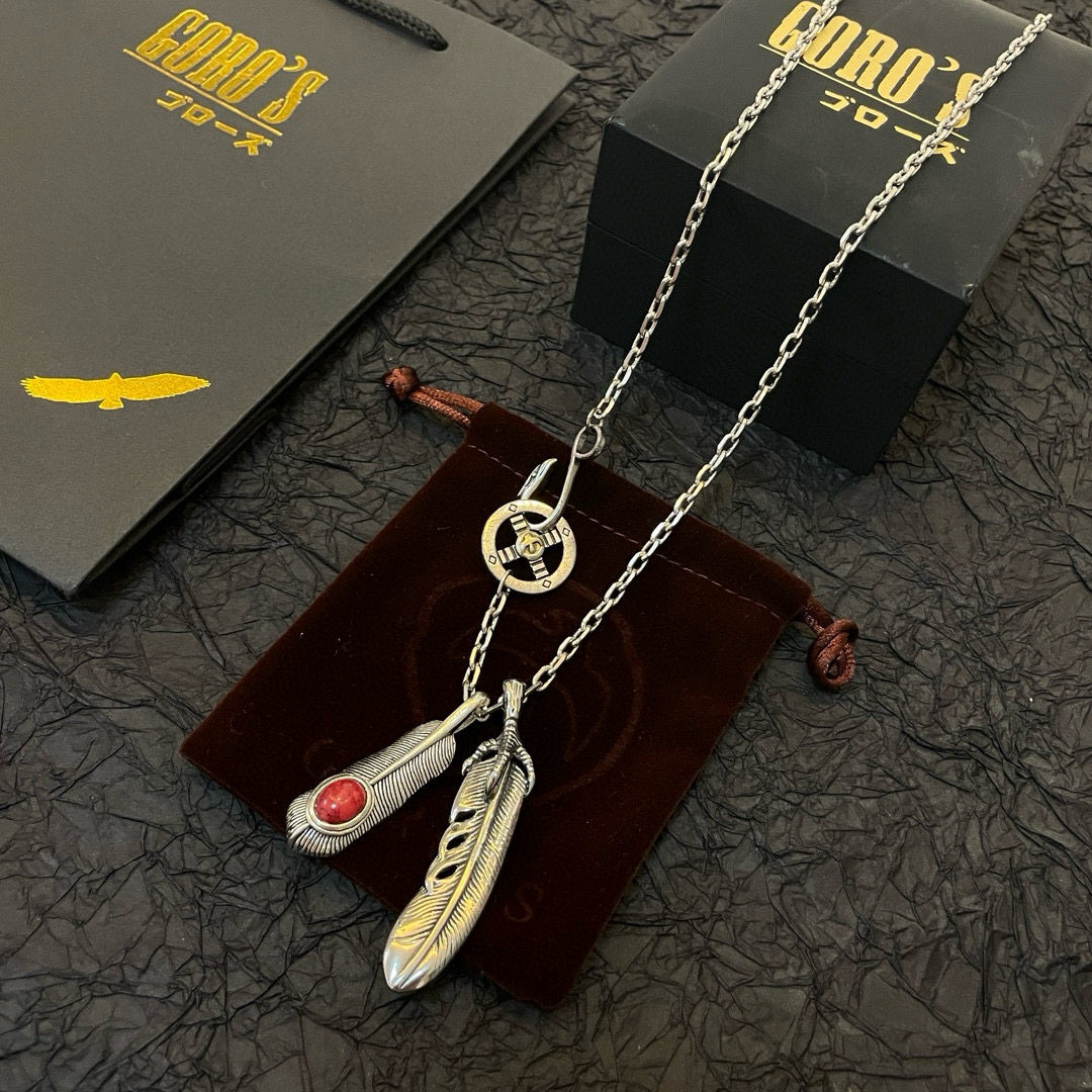   【新品上架】Goro’s高桥吾郎复古羽毛吊坠 高桥经典项链  顶级版本 认准独家拍摄 主攻高端市场 