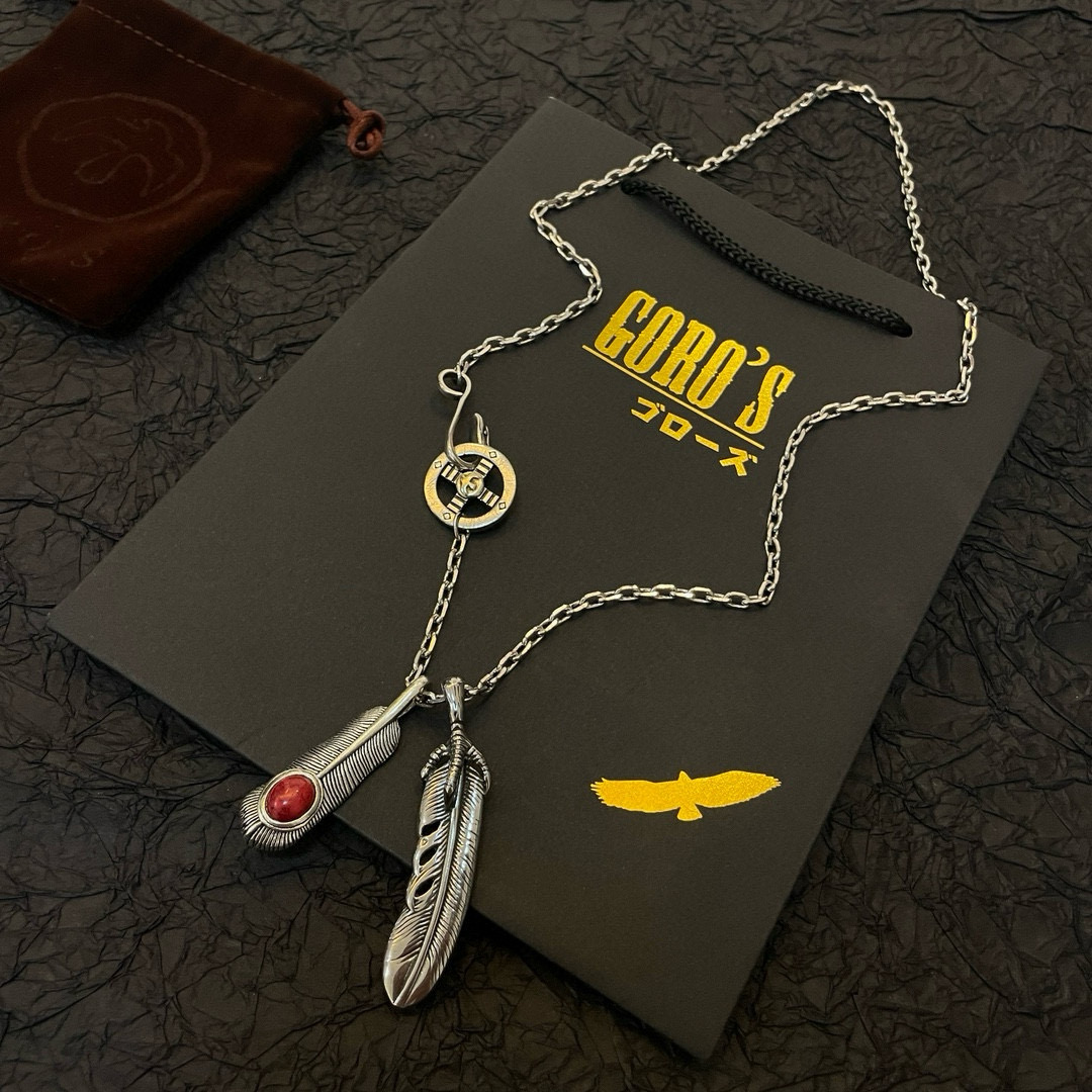   【新品上架】Goro’s高桥吾郎复古羽毛吊坠 高桥经典项链  顶级版本 认准独家拍摄 主攻高端市场 