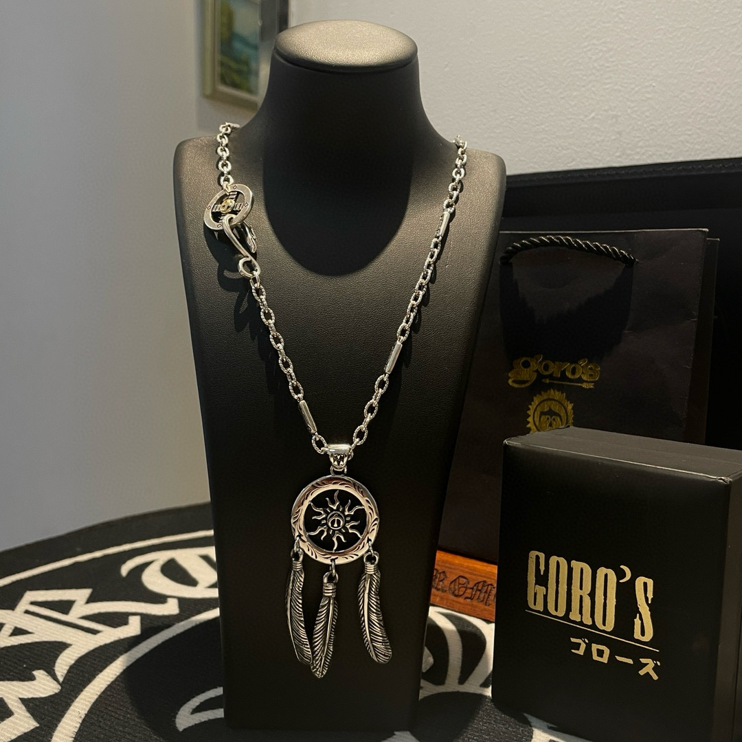     【新品上架】Goro’s高桥吾郎羽毛吊坠，高桥吾郎竹节项链，顶级版本，认准独家拍摄，主攻高端市场