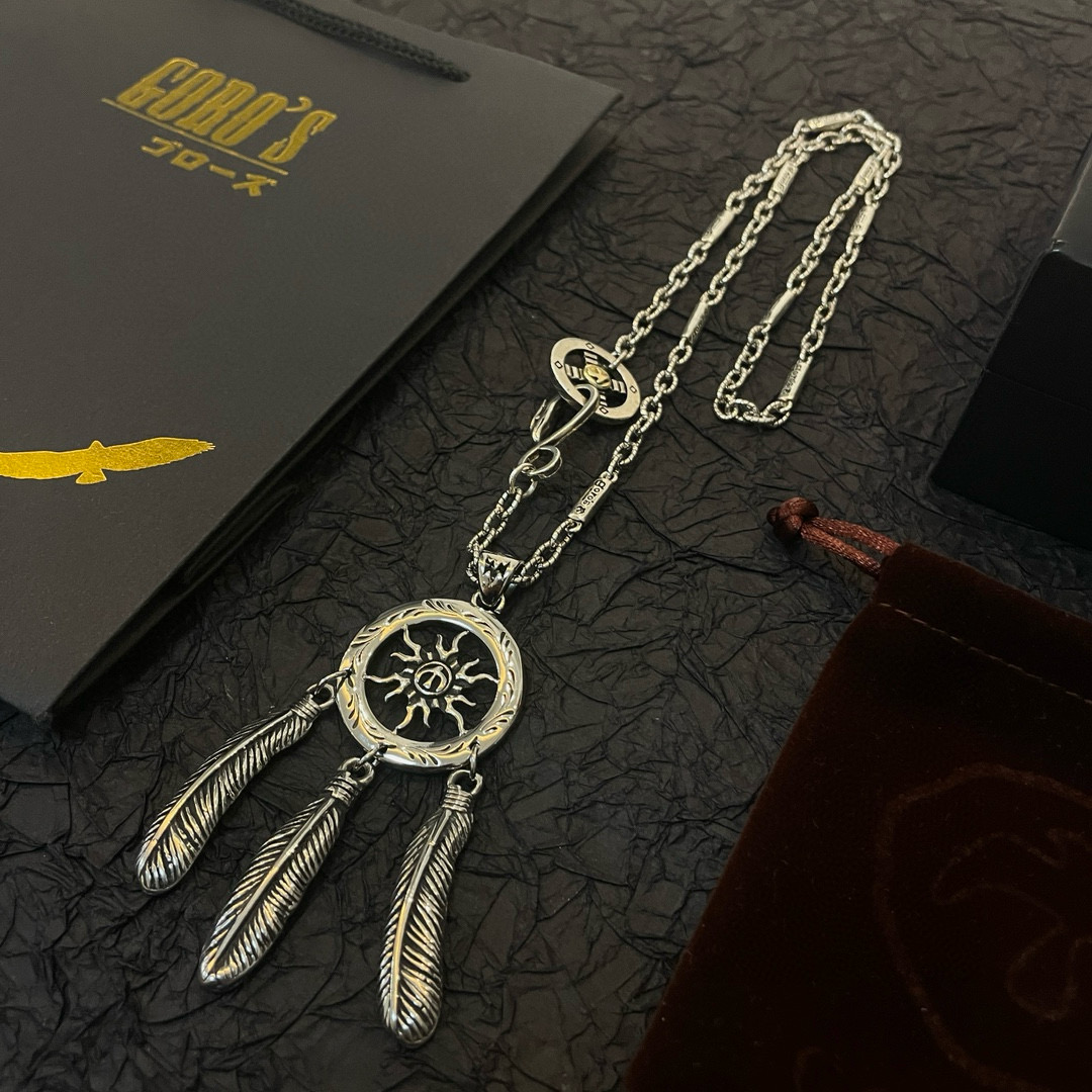     【新品上架】Goro’s高桥吾郎羽毛吊坠，高桥吾郎竹节项链，顶级版本，认准独家拍摄，主攻高端市场