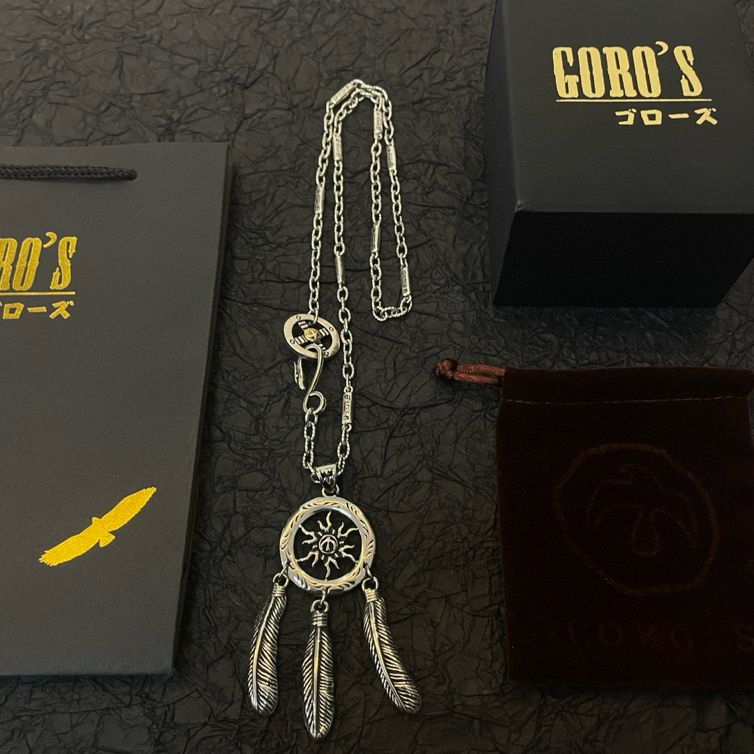     【新品上架】Goro’s高桥吾郎羽毛吊坠，高桥吾郎竹节项链，顶级版本，认准独家拍摄，主攻高端市场