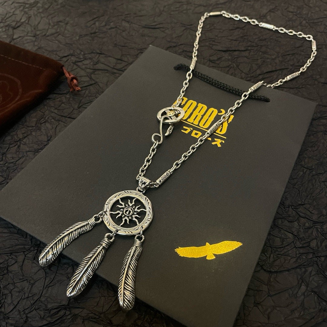     【新品上架】Goro’s高桥吾郎羽毛吊坠，高桥吾郎竹节项链，顶级版本，认准独家拍摄，主攻高端市场
