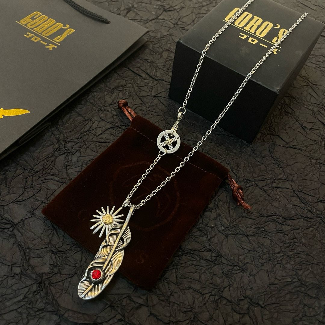 批 【新品上架】Goro’s高桥吾郎海胆羽毛吊坠，高桥吾郎经典项链，顶级版本，认准独家拍摄，主攻高端市场
