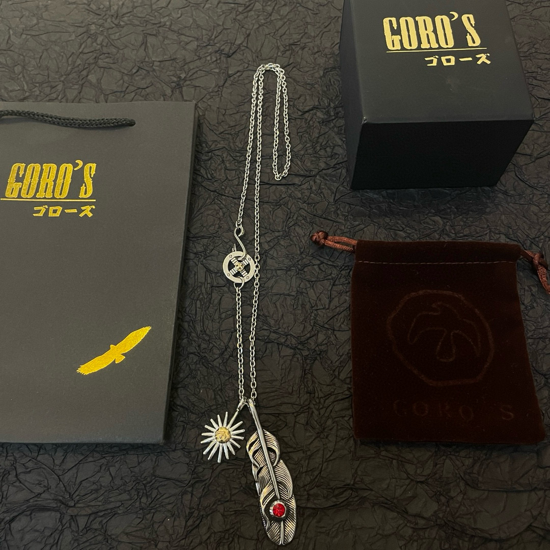批 【新品上架】Goro’s高桥吾郎海胆羽毛吊坠，高桥吾郎经典项链，顶级版本，认准独家拍摄，主攻高端市场