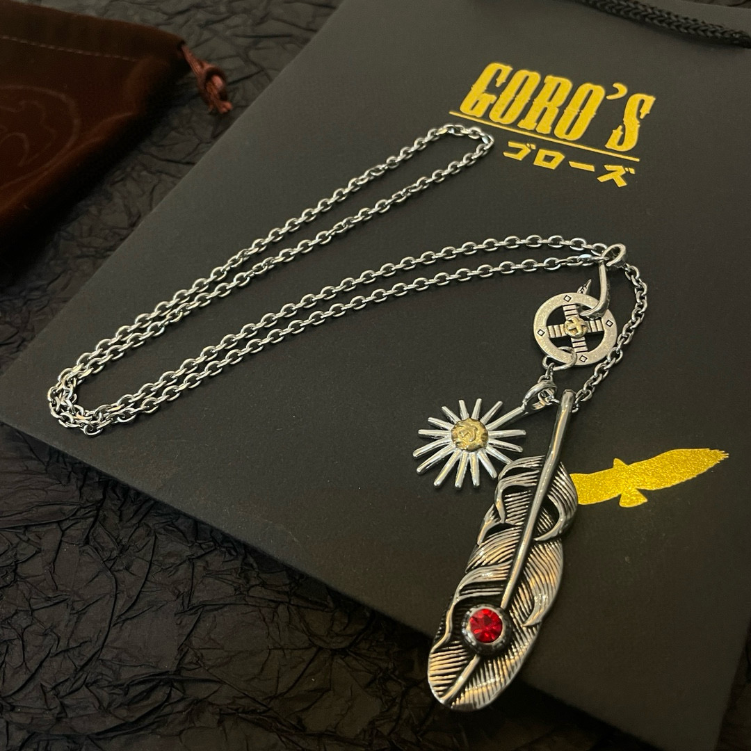 批 【新品上架】Goro’s高桥吾郎海胆羽毛吊坠，高桥吾郎经典项链，顶级版本，认准独家拍摄，主攻高端市场