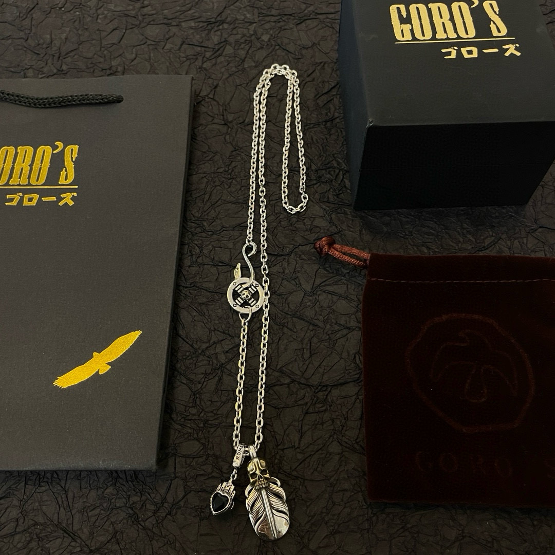 批 【新品上架】Goro’s高桥吾郎骷髅头羽毛吊坠，高桥经典项链，顶级版本，认准独家拍摄，主攻高端市场 