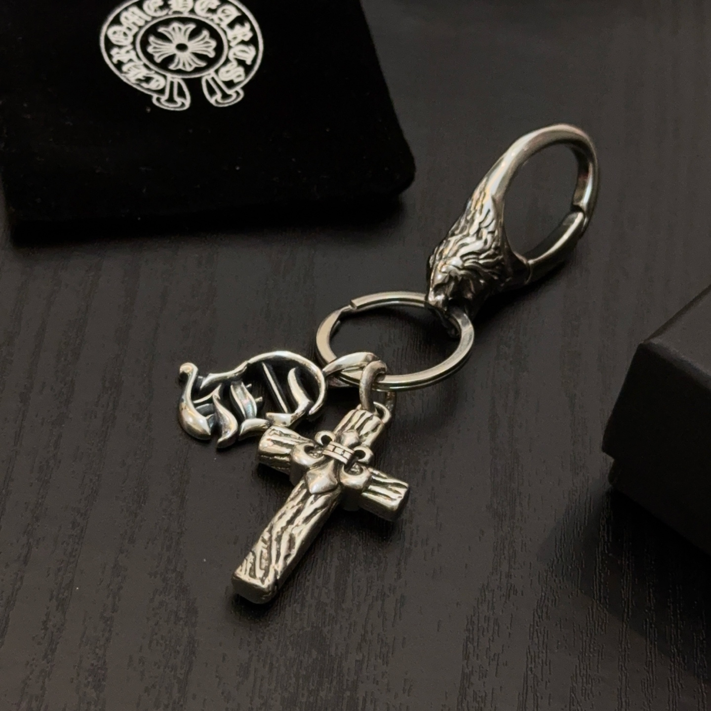 Chrome Hearts ❤️ 克罗心十字架钥匙扣 大龙虾扣 雕刻工艺 精工品质 纯手工打造 ～正品开
